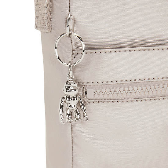 Kipling New Angie Metallic Crossbody Táska Bézs | HU 1199XY